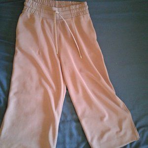 Softstreme lululemon joggers. Wide leg crop.  Size 6.  Dusty pink.